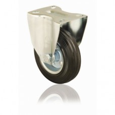 FIXED CASTORS - BLACK RUBBER